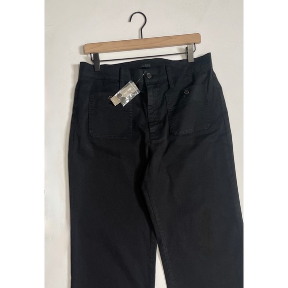NWT!! J. CREW Sailor Slim Wide Leg Chino Pants Solid Black Nautical 30T 30 Tall - Picture 4 of 16